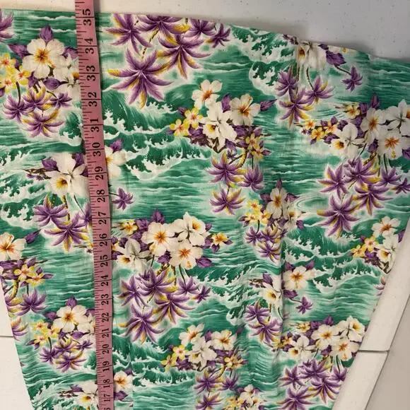 Hilo Hattie Hawaiian Dress Womens 8 Green Purple Floral Sundress Tropical NWT - Picture 13 of 14
